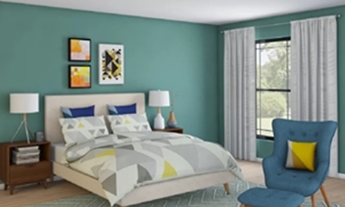 Modern Teal And Gray Bedroom Ideas